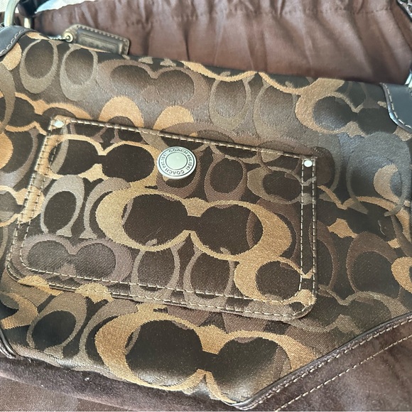 Coach Brown Monogram Purse - Picture 2 of 7